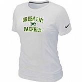Women Green Bay Packers Team Logo White Nike Short Sleeve T-Shirt FengYun,baseball caps,new era cap wholesale,wholesale hats